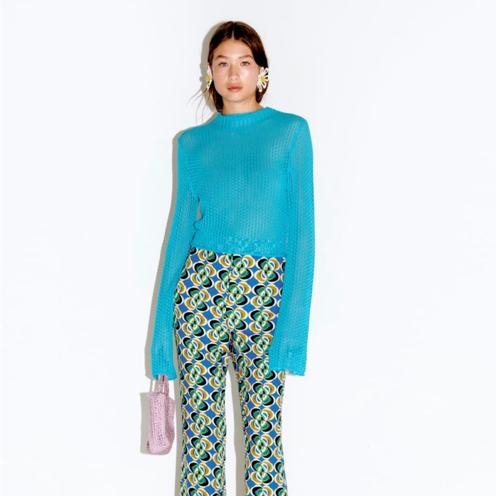 Zara Pointelle Knit Sweater